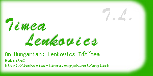 timea lenkovics business card